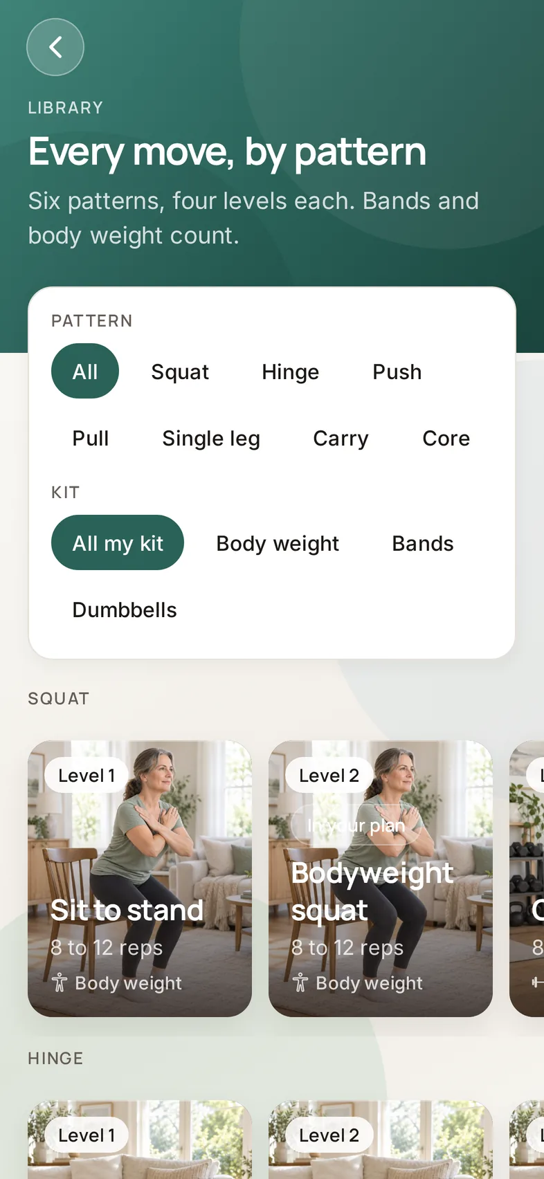 Exercise library